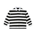 ROODUSC Striped Long-Sleeve Polo — Eagle Chest Emblem