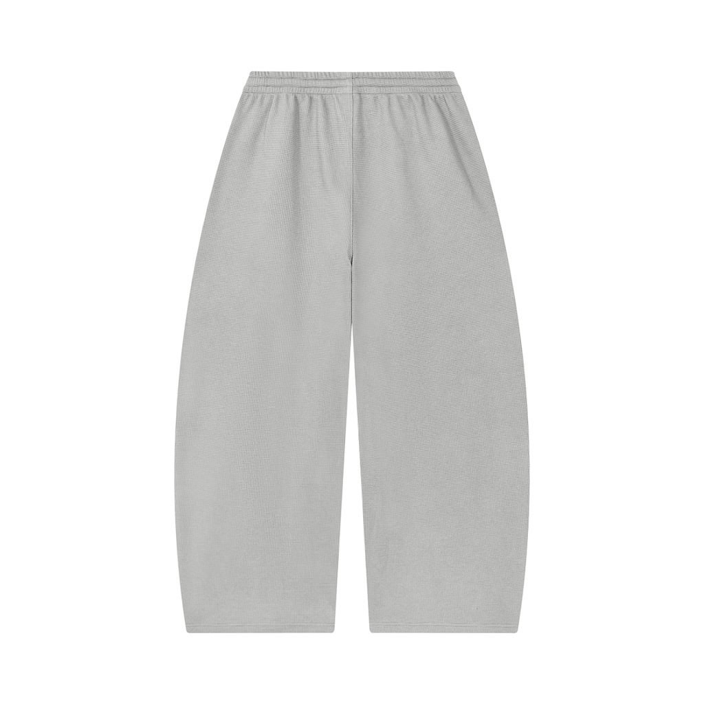 Unisex waffle barrel leg pants