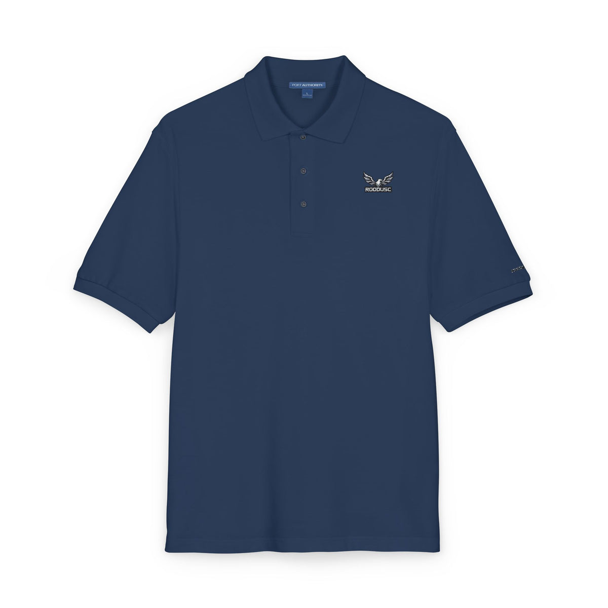 ROODUSC-Camisa tipo polo con astas de ciervo bordadas