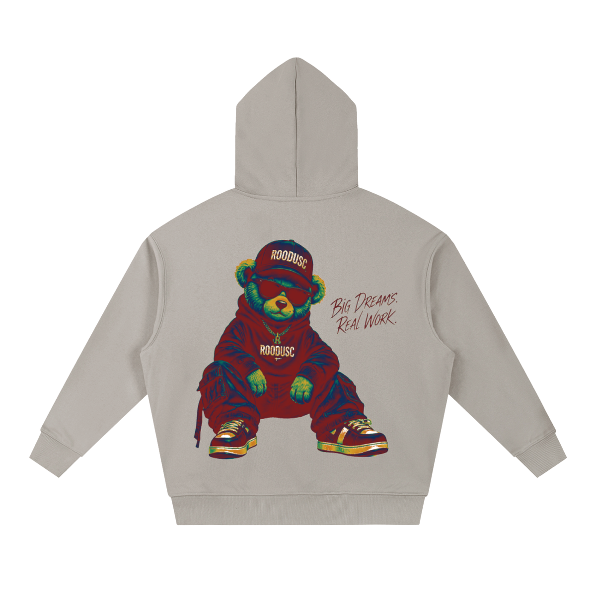 Sudadera con capucha ROODUSC, corte cuadrado, gramaje pesado y hombros caídos