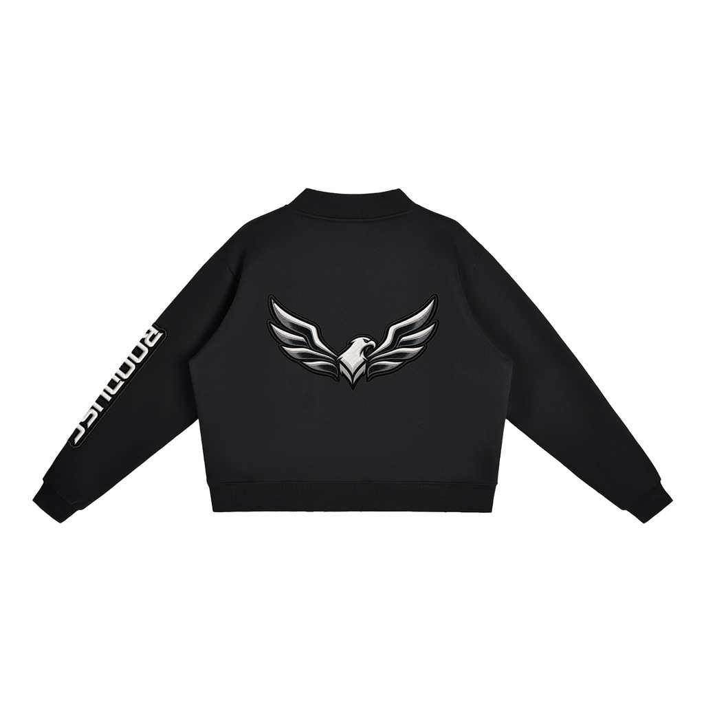 ROODUSC-Sudadera esencial de cuello alto de tejido polar