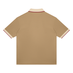 Unisex color block polo shirt