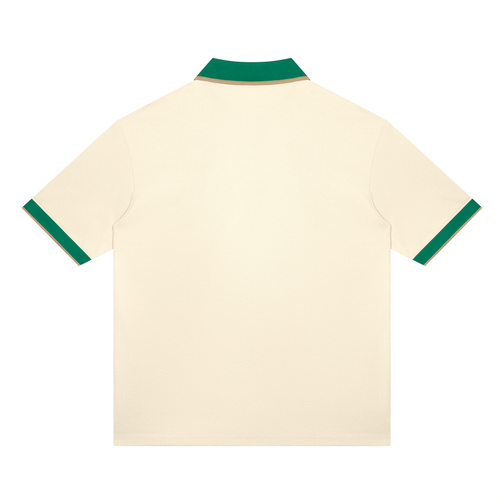 Unisex color block polo shirt