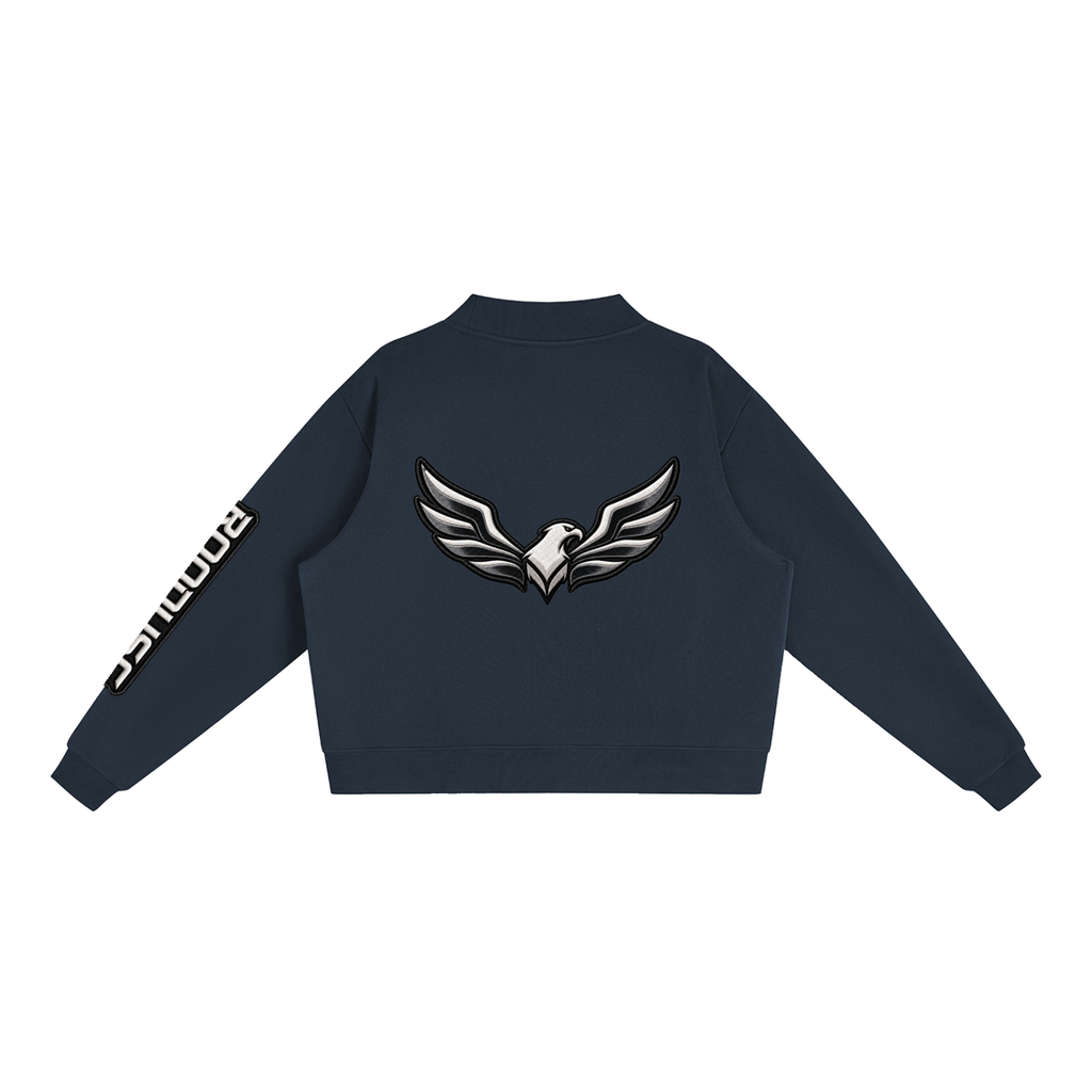 ROODUSC-Sudadera esencial de cuello alto de tejido polar