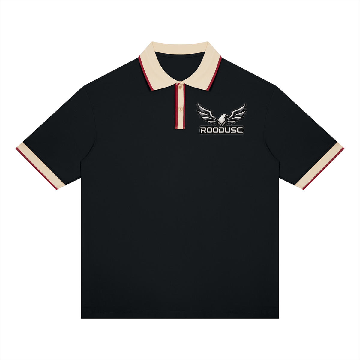 Unisex color block polo shirt