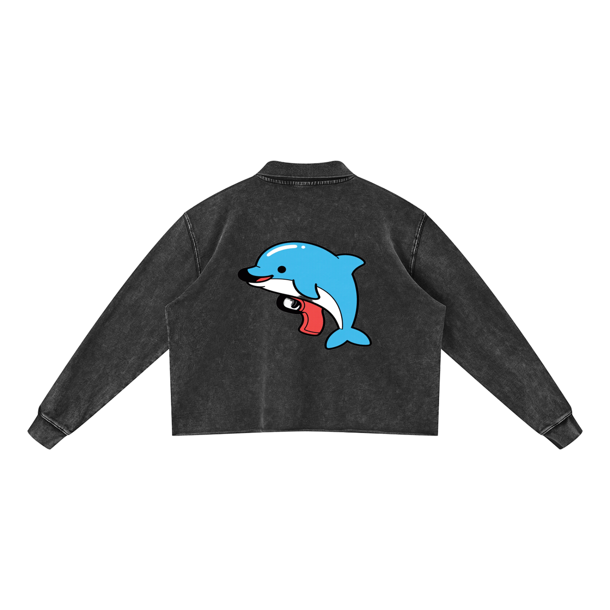 Unisex mineral wash pullover sweatshirt