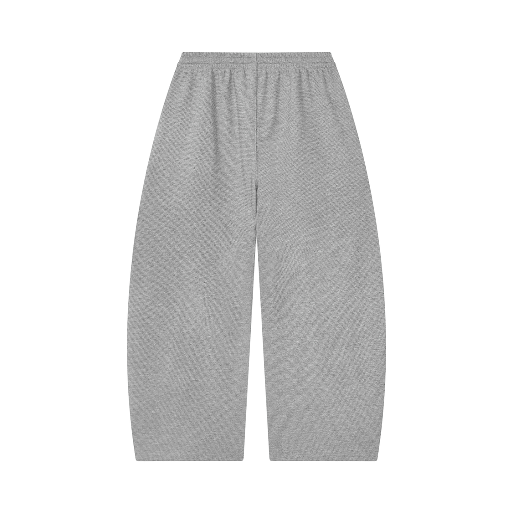 Unisex waffle barrel leg pants