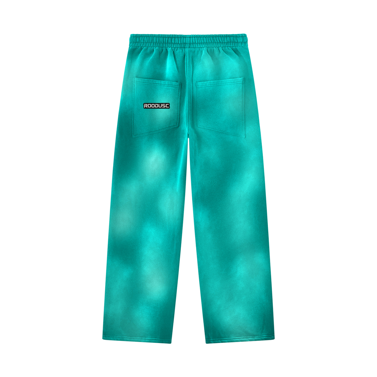 ROODUSC-Pantalones de chándal unisex de pierna ancha con efecto desteñido por el sol