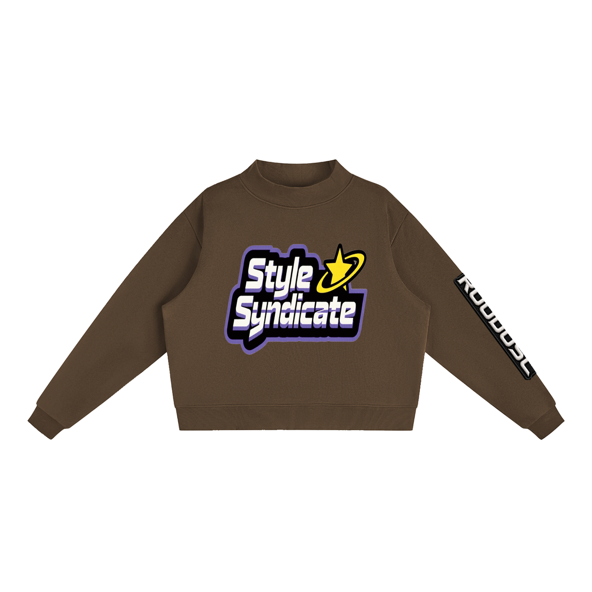 ROODUSC-Sudadera esencial de cuello alto de tejido polar