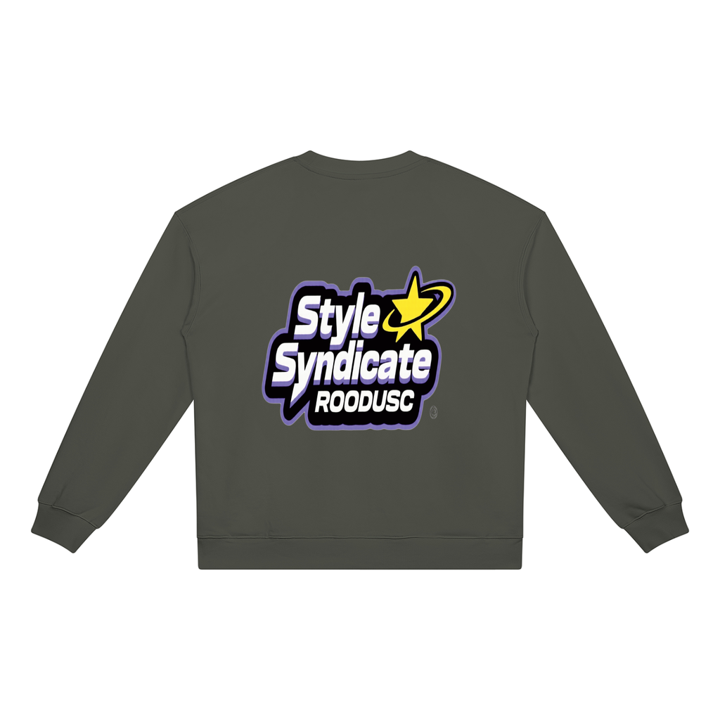 ROODUSC- Sudadera unisex de cuello redondo de gramaje elevado