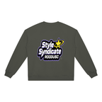 ROODUSC- Sudadera unisex de cuello redondo de gramaje elevado