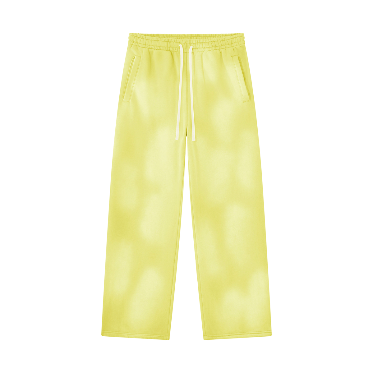 ROODUSC-Pantalones de chándal unisex de pierna ancha con efecto desteñido por el sol