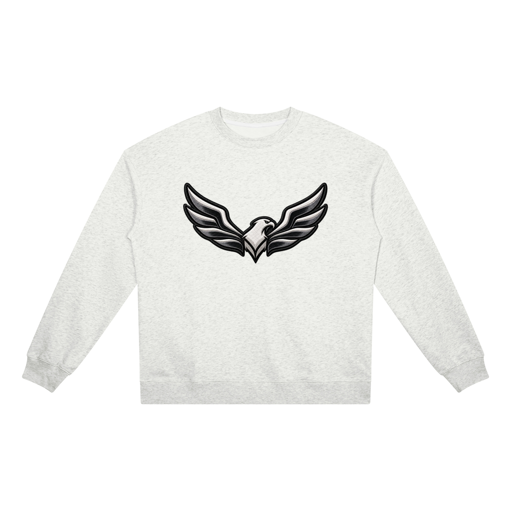 ROODUSC- Sudadera unisex de cuello redondo de gramaje elevado