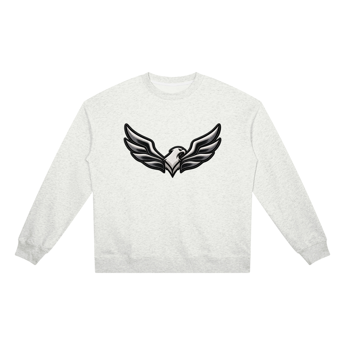 ROODUSC- Sudadera unisex de cuello redondo de gramaje elevado