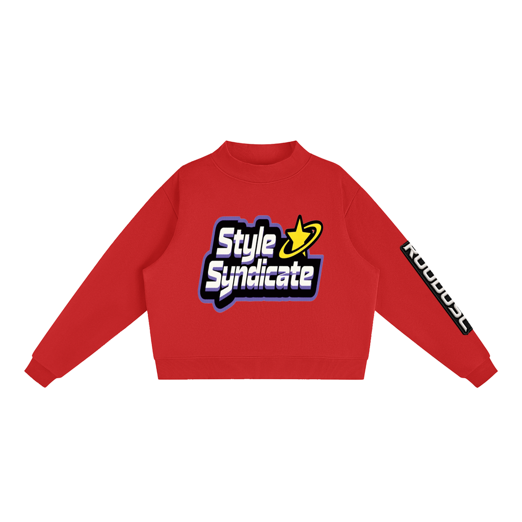 ROODUSC-Sudadera esencial de cuello alto de tejido polar