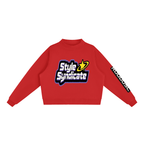 ROODUSC-Sudadera esencial de cuello alto de tejido polar