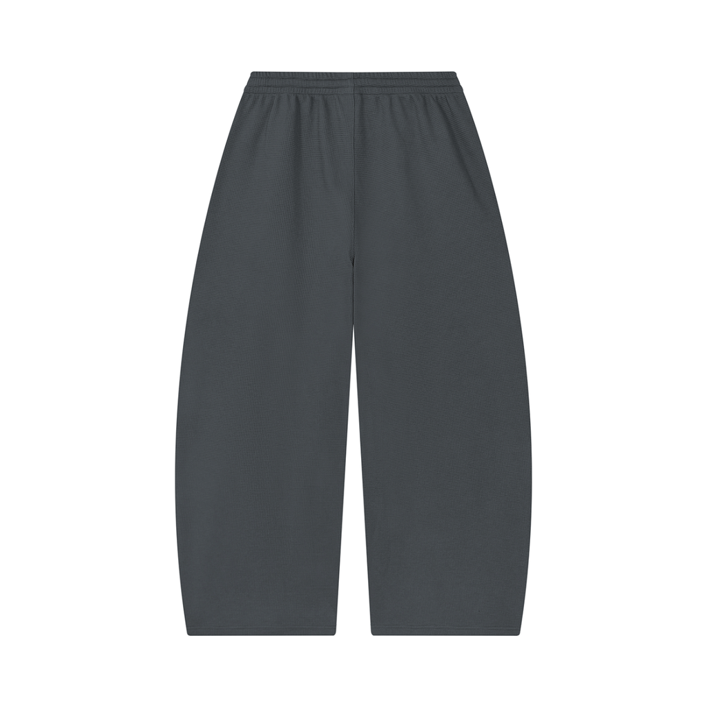 Unisex waffle barrel leg pants
