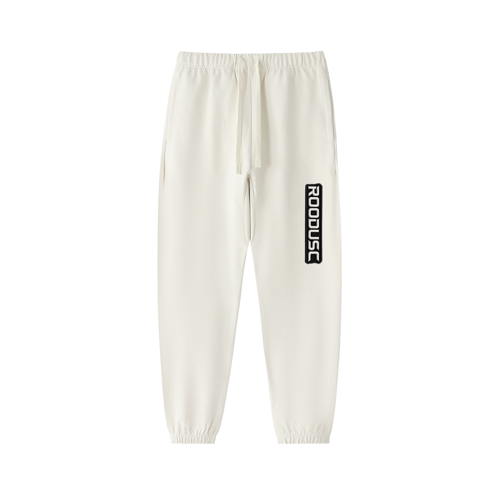 ROODUSC-Pantalones de chándal de algodón pesado esencial