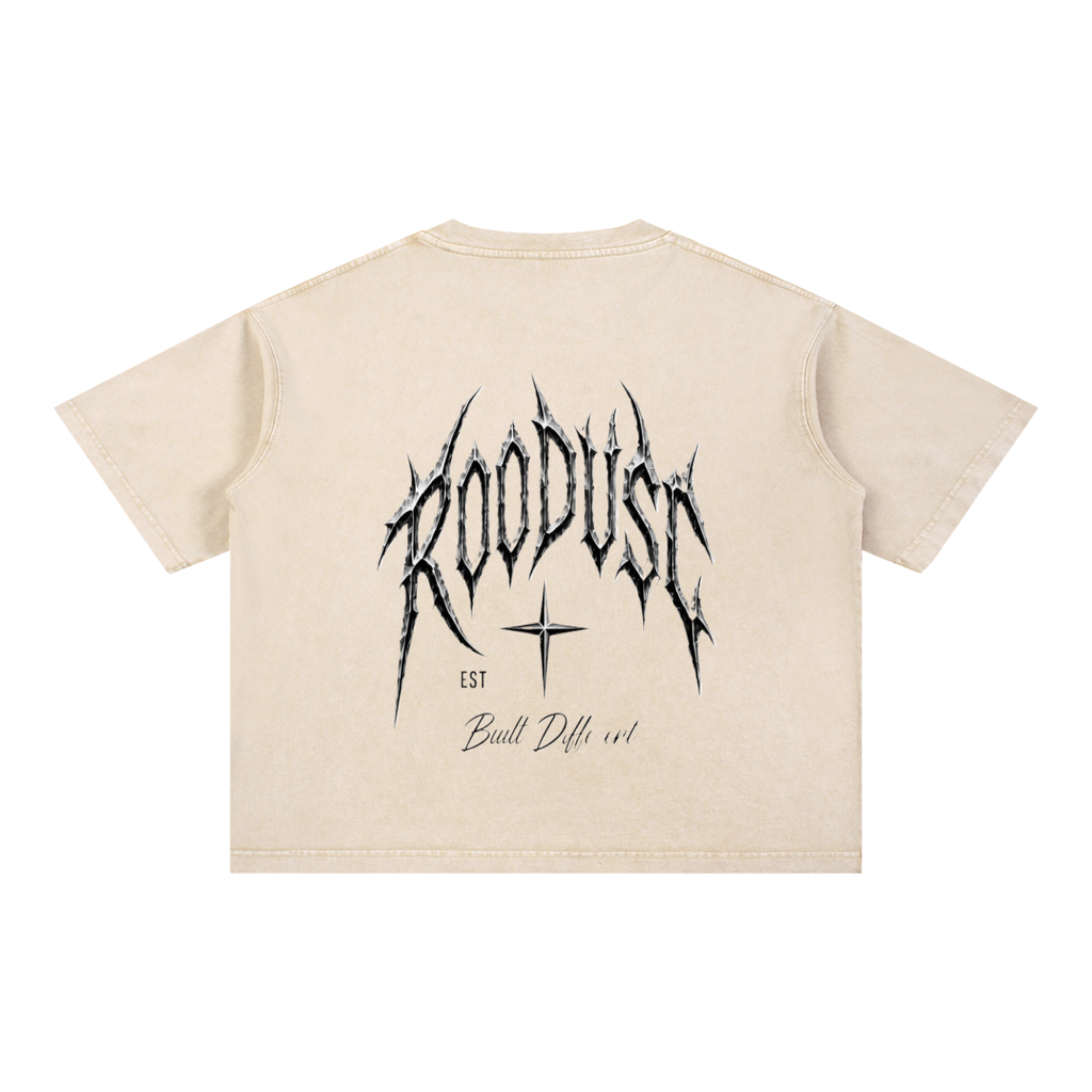Camiseta de Algodón con Lavado Mineral de Corte Holgado