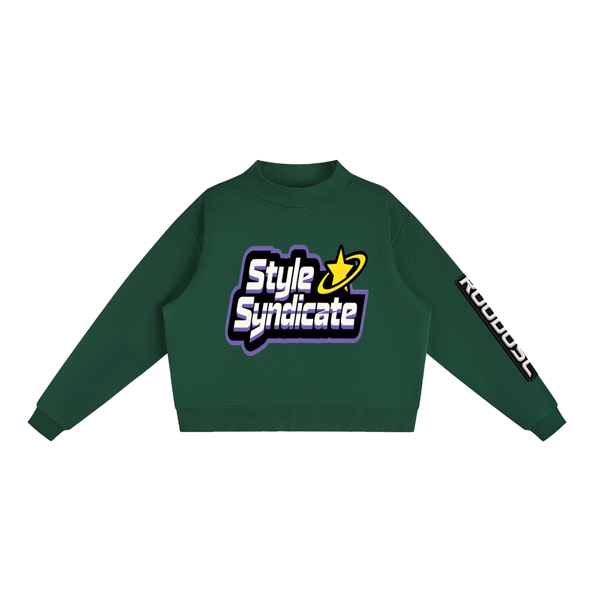 ROODUSC-Sudadera esencial de cuello alto de tejido polar