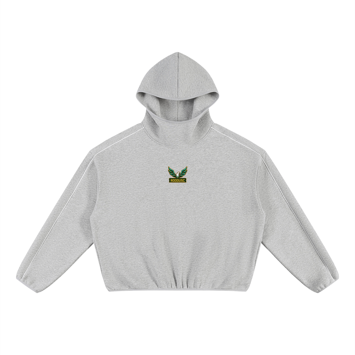 Unisex boxy piping fleece hoodie