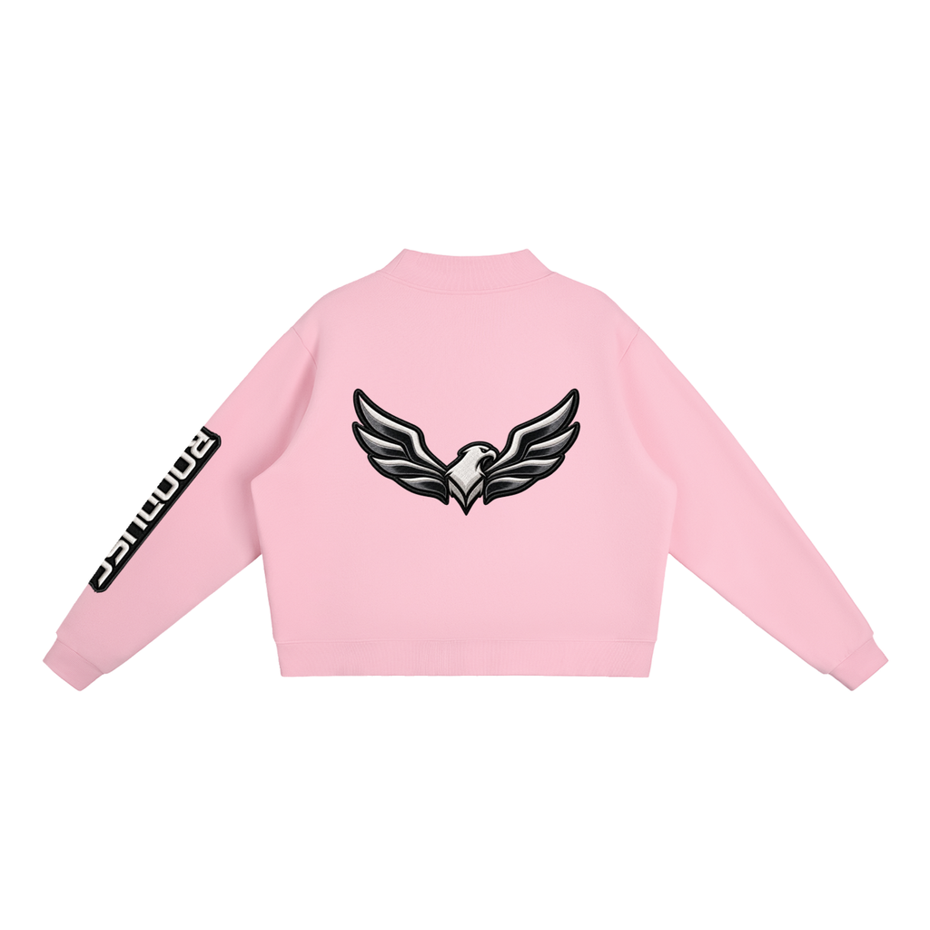 ROODUSC-Sudadera esencial de cuello alto de tejido polar