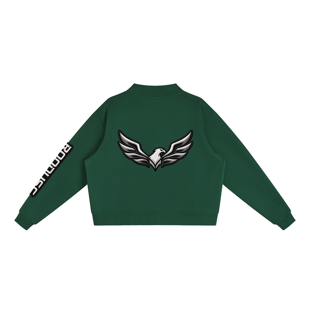 ROODUSC-Sudadera esencial de cuello alto de tejido polar