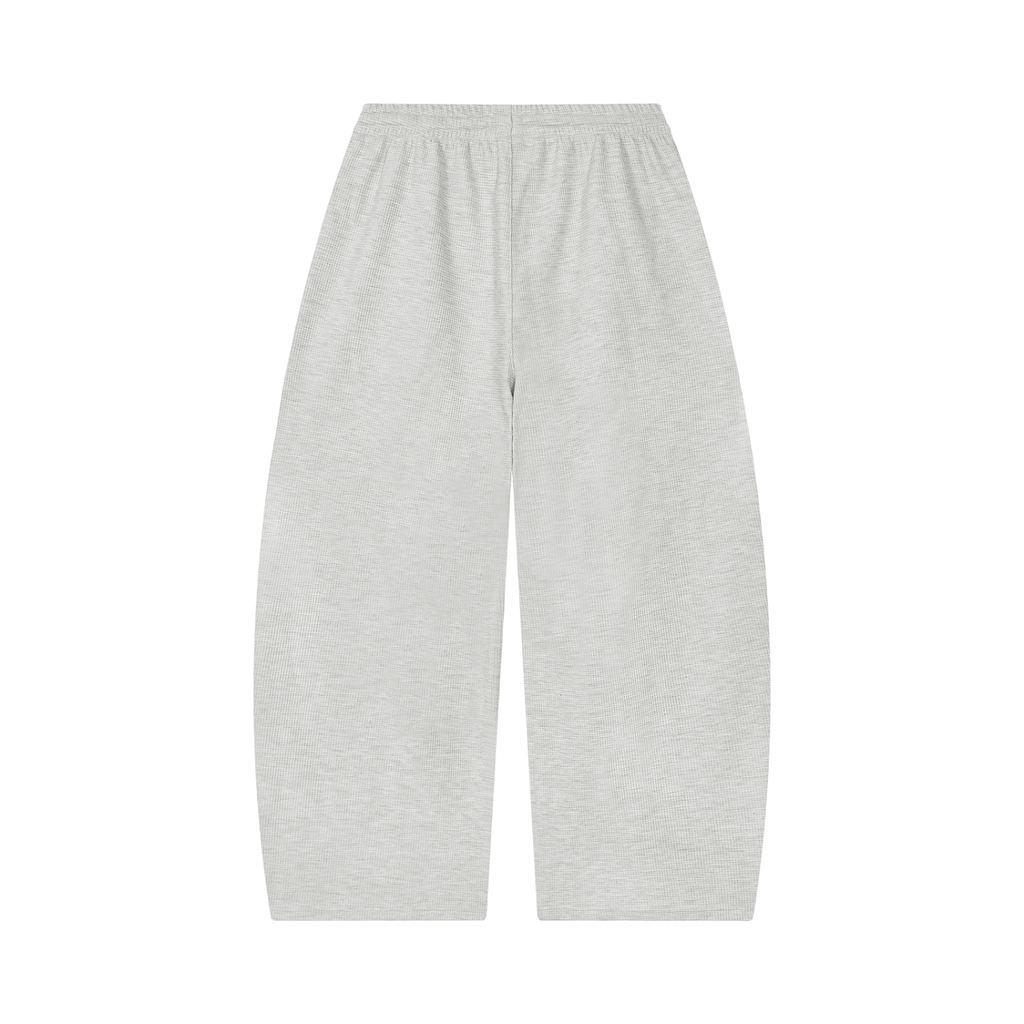 Unisex waffle barrel leg pants