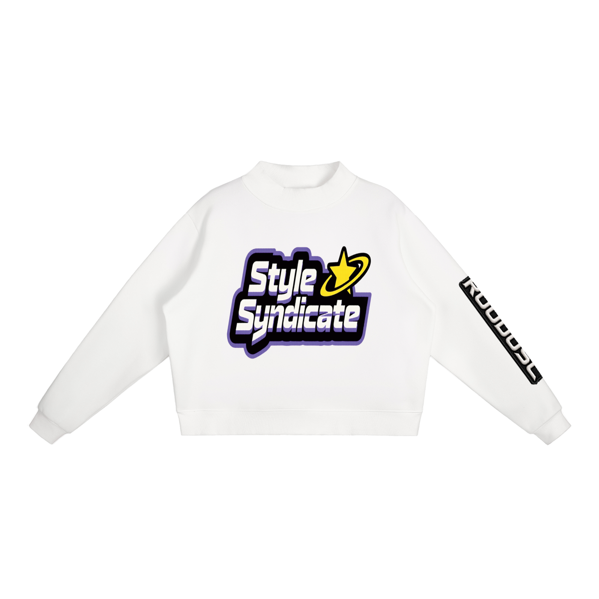 ROODUSC-Sudadera esencial de cuello alto de tejido polar