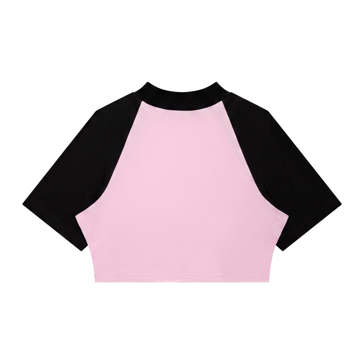 ROODUSC- Camiseta corta de manga raglán con bloques de color para mujer