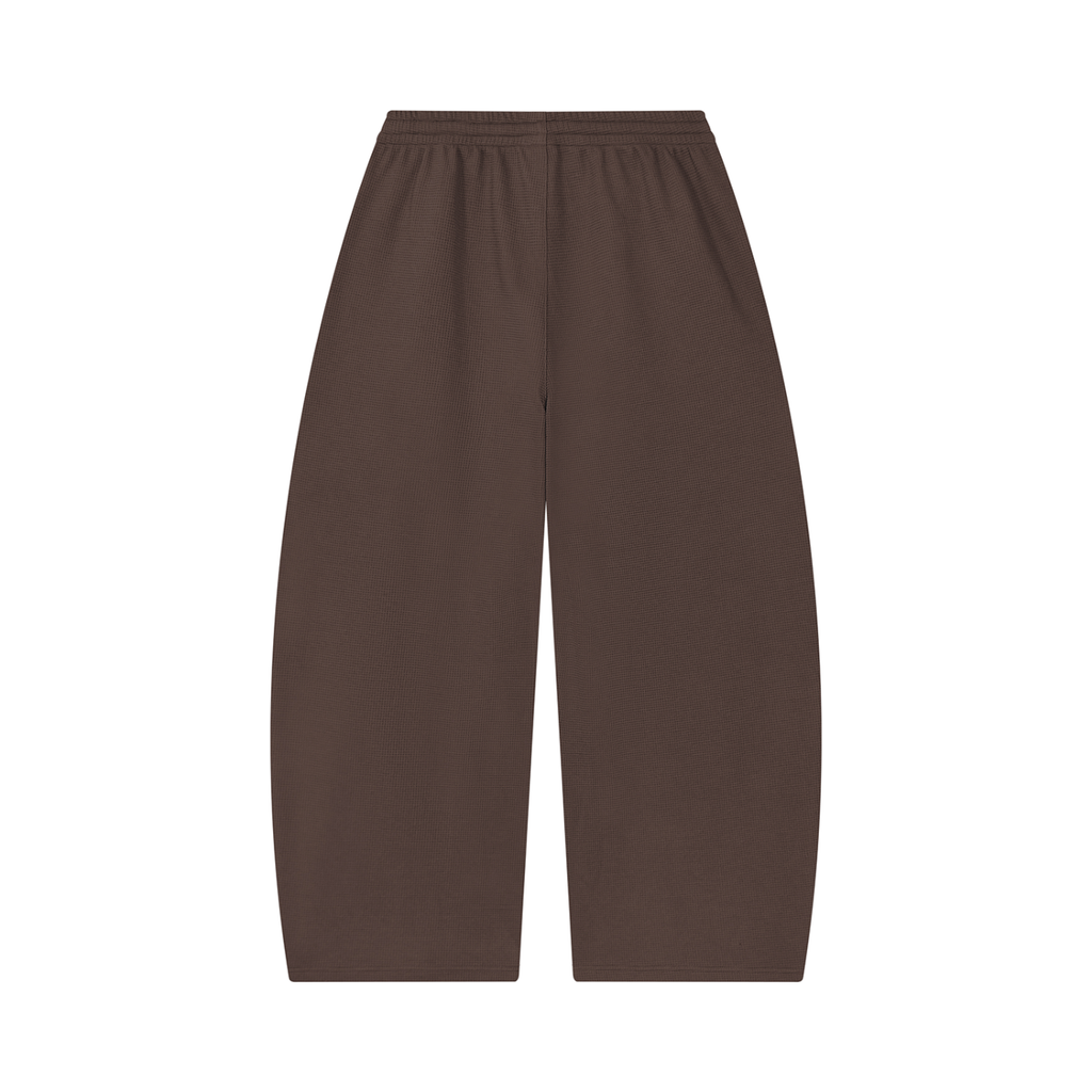 Unisex waffle barrel leg pants