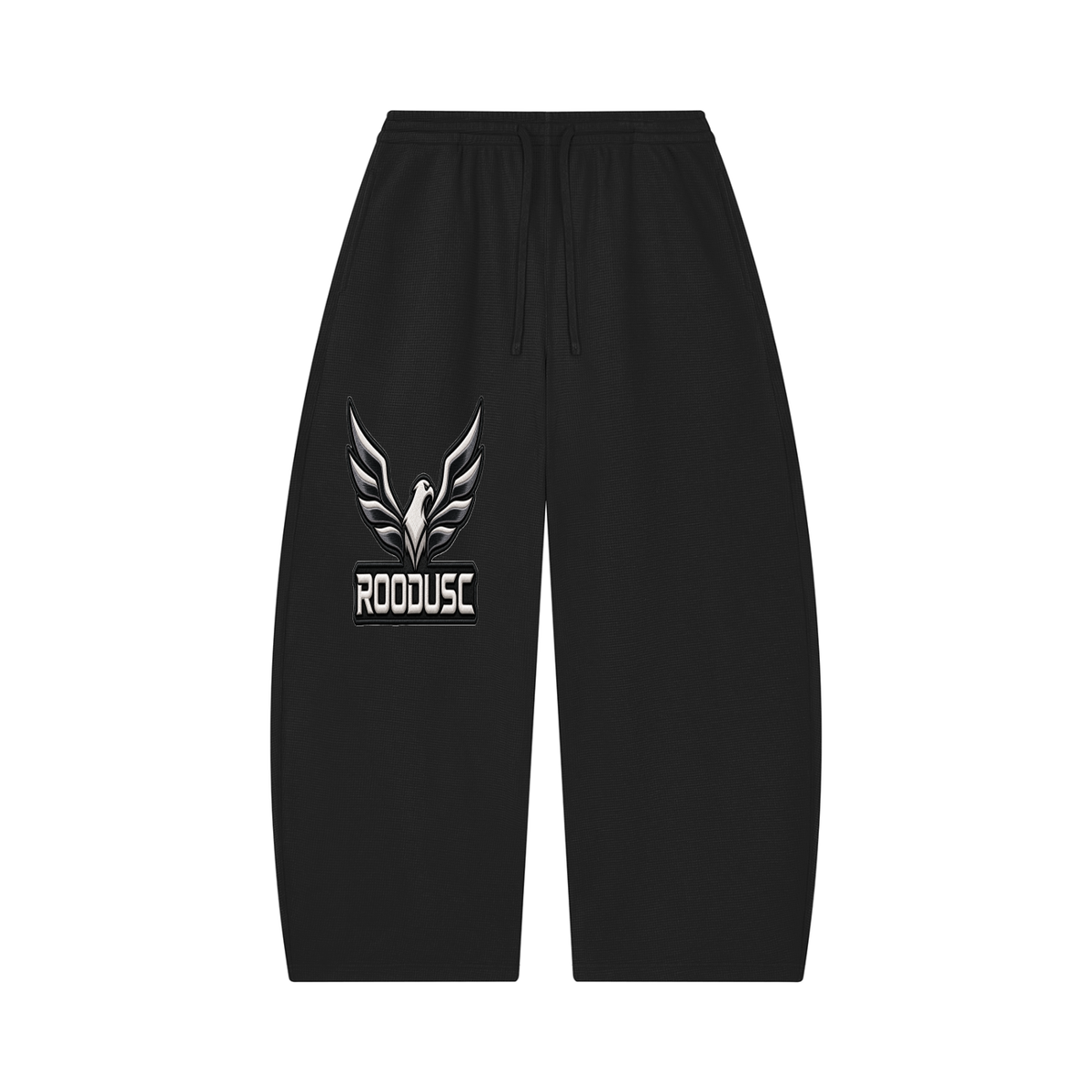 Unisex waffle barrel leg pants