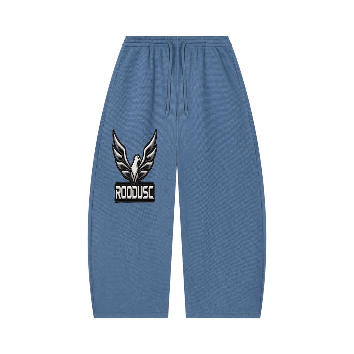 Unisex waffle barrel leg pants