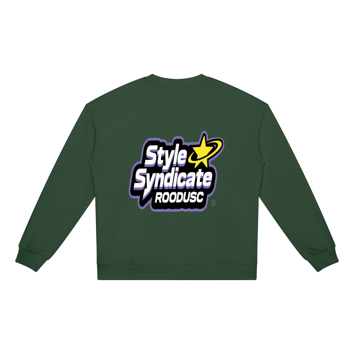 ROODUSC- Sudadera unisex de cuello redondo de gramaje elevado