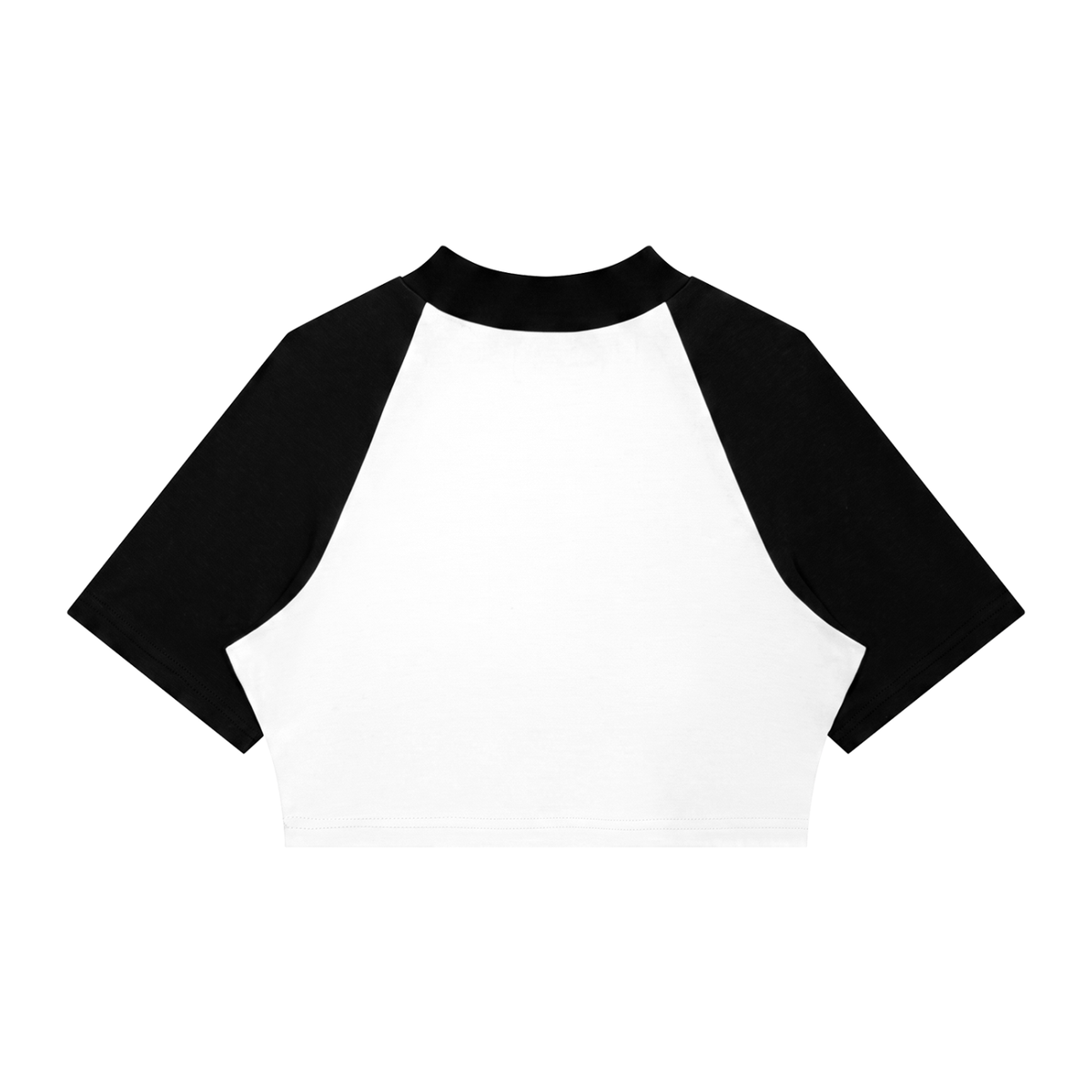 ROODUSC- Camiseta corta de manga raglán con bloques de color para mujer