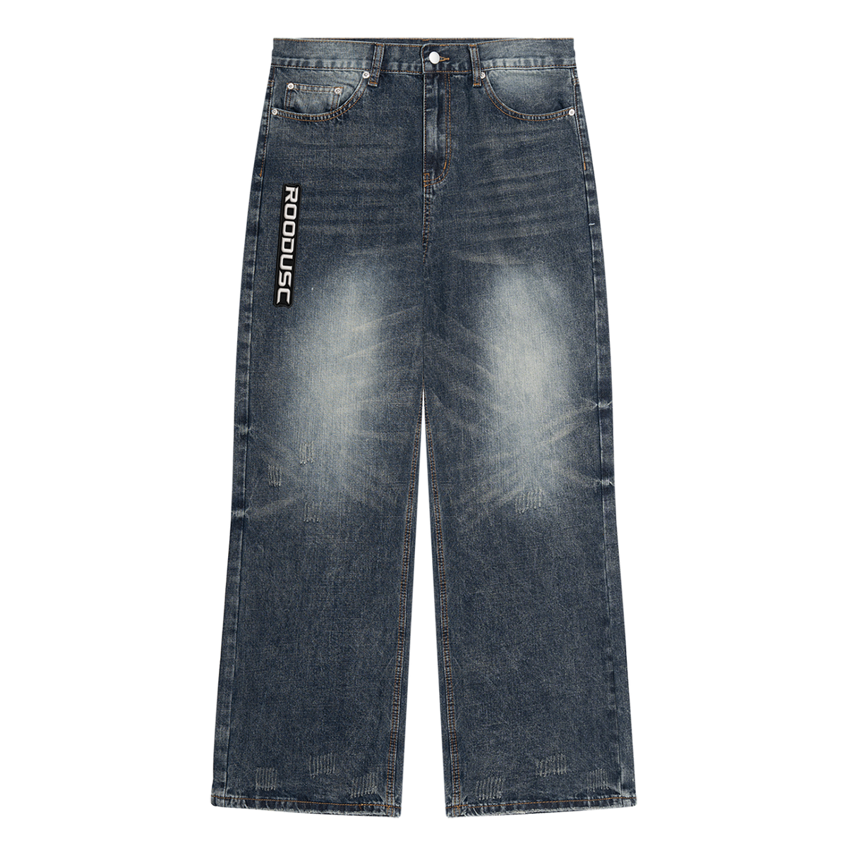 Men's vintage wash denim jeans