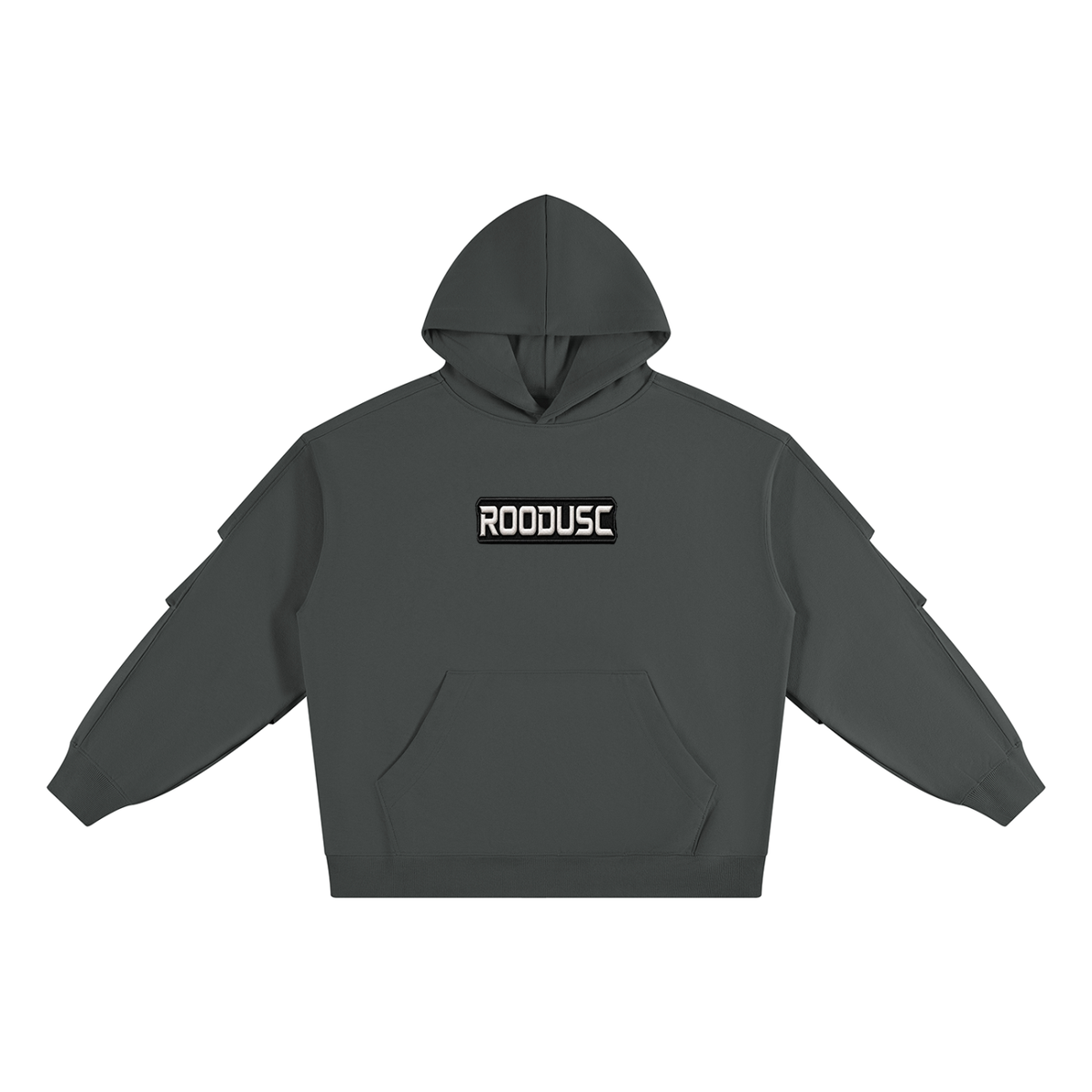 ROODUSC- Sudadera con capucha unisex de gramaje pesado y mangas fruncidas