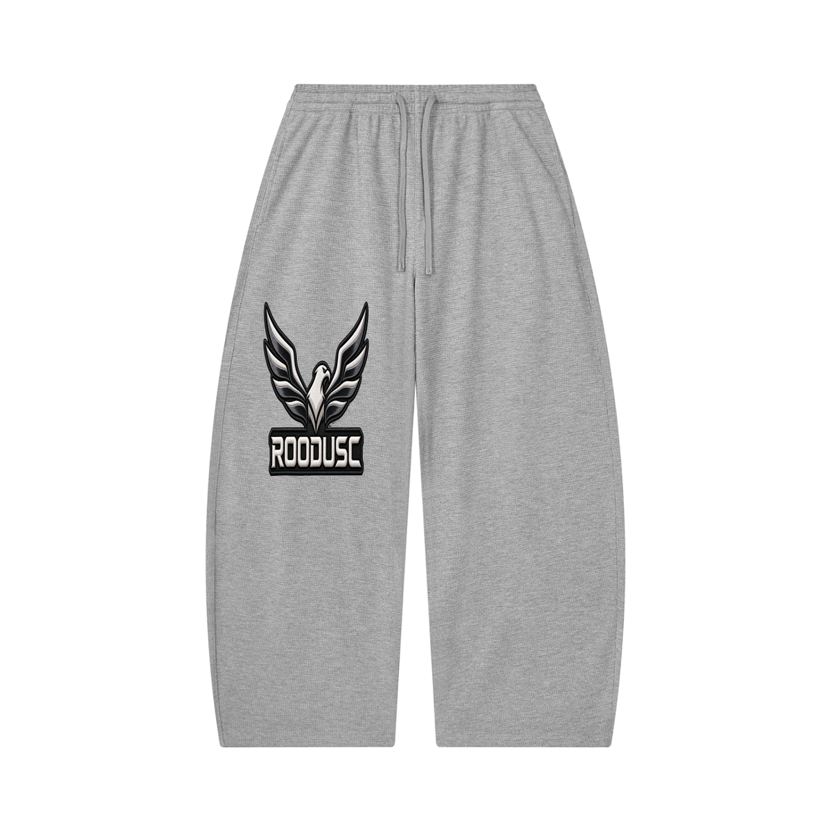 Unisex waffle barrel leg pants