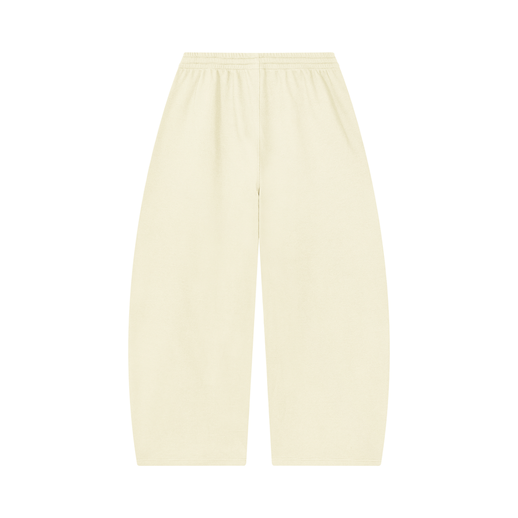 Unisex waffle barrel leg pants