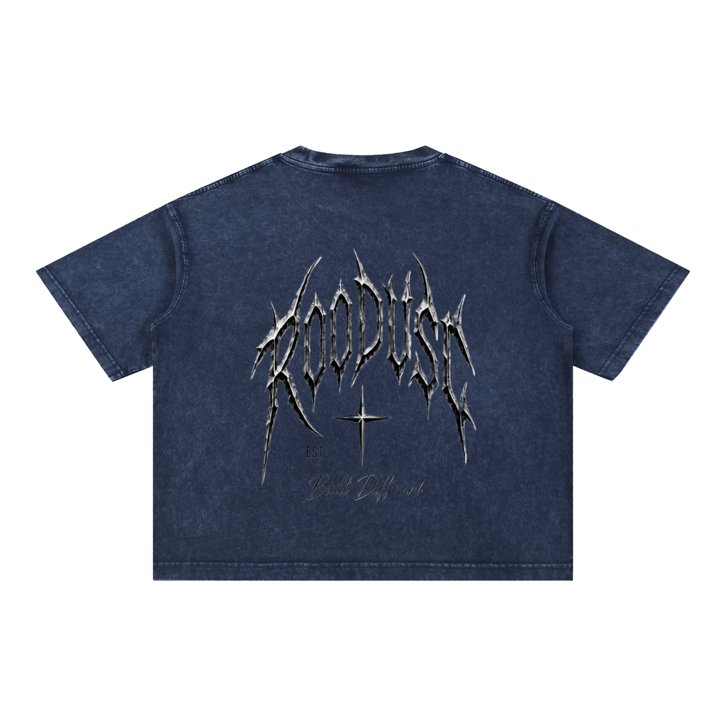 Camiseta de Algodón con Lavado Mineral de Corte Holgado