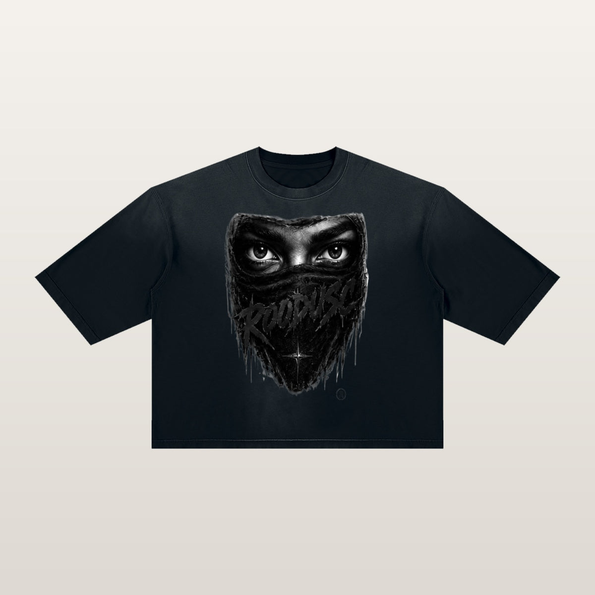 T-shirt unisexe ROODUSC coupe boxy, effet délavé vintage