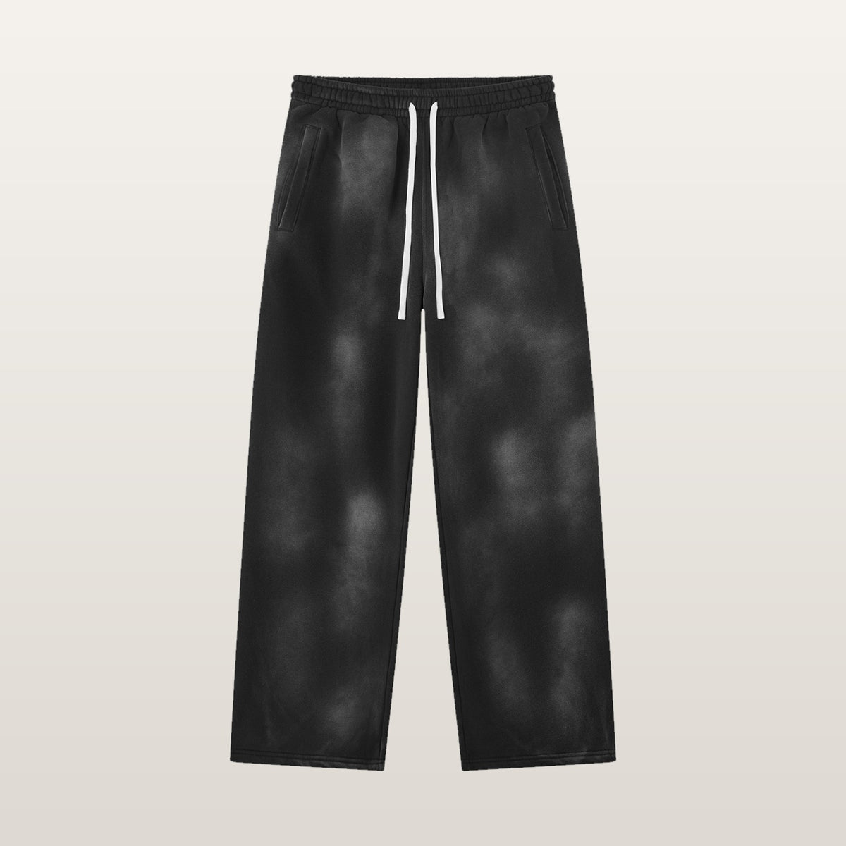 ROODUSC-Pantalones de chándal unisex de pierna ancha con efecto desteñido por el sol