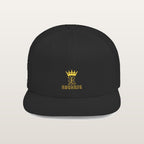 Crowned-R Snapback — Negro