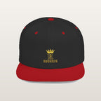 Crowned-R Snapback — Negro/Rojo