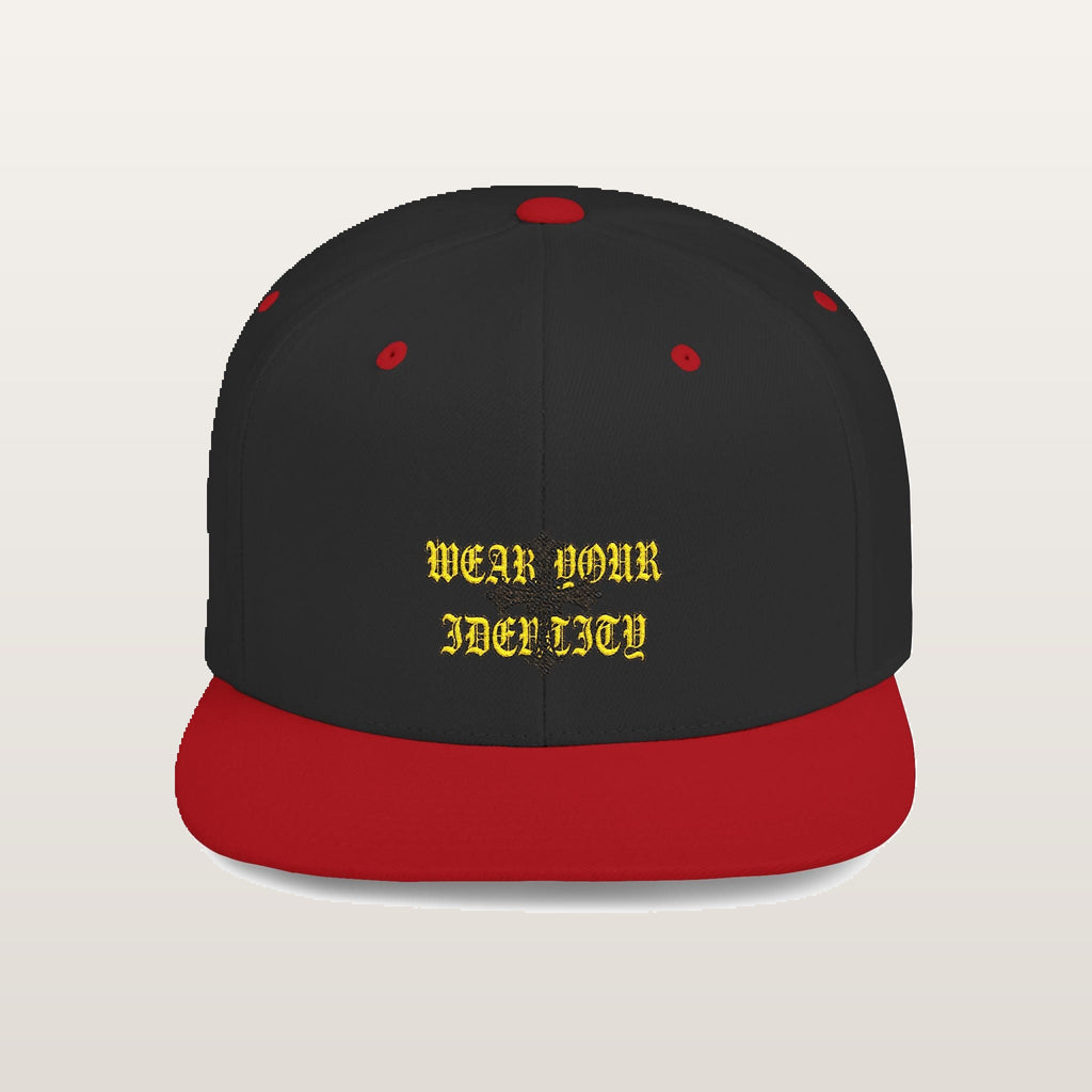 Wear Your Identity Snapback — Negro/Rojo
