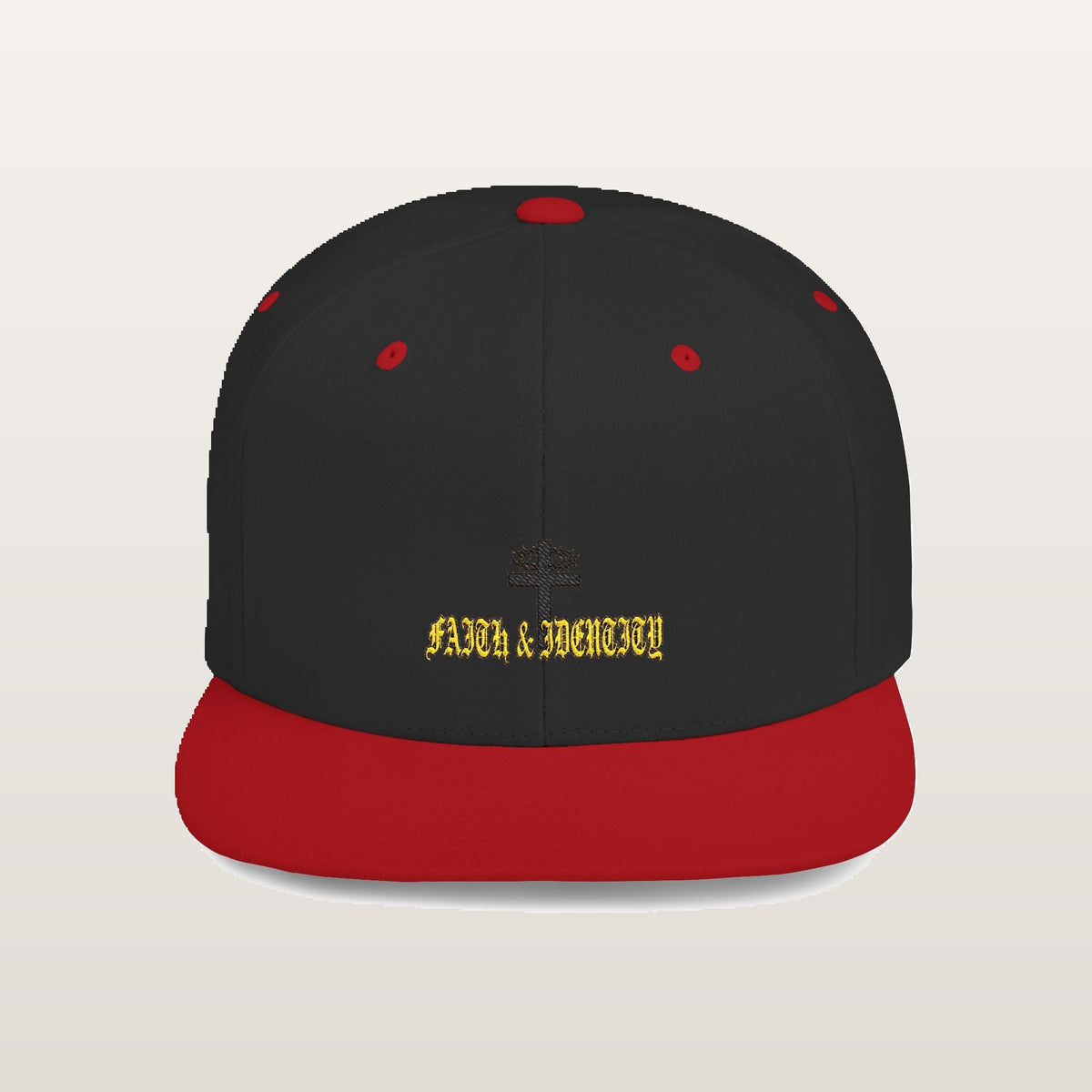 Faith & Identity Snapback — Noir/Rouge