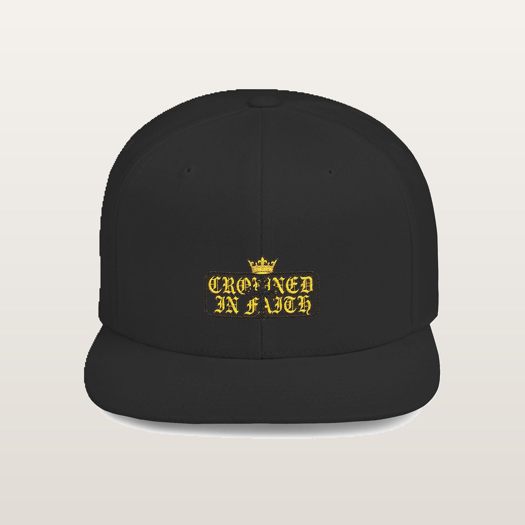 Crowned in Faith Snapback — Negro
