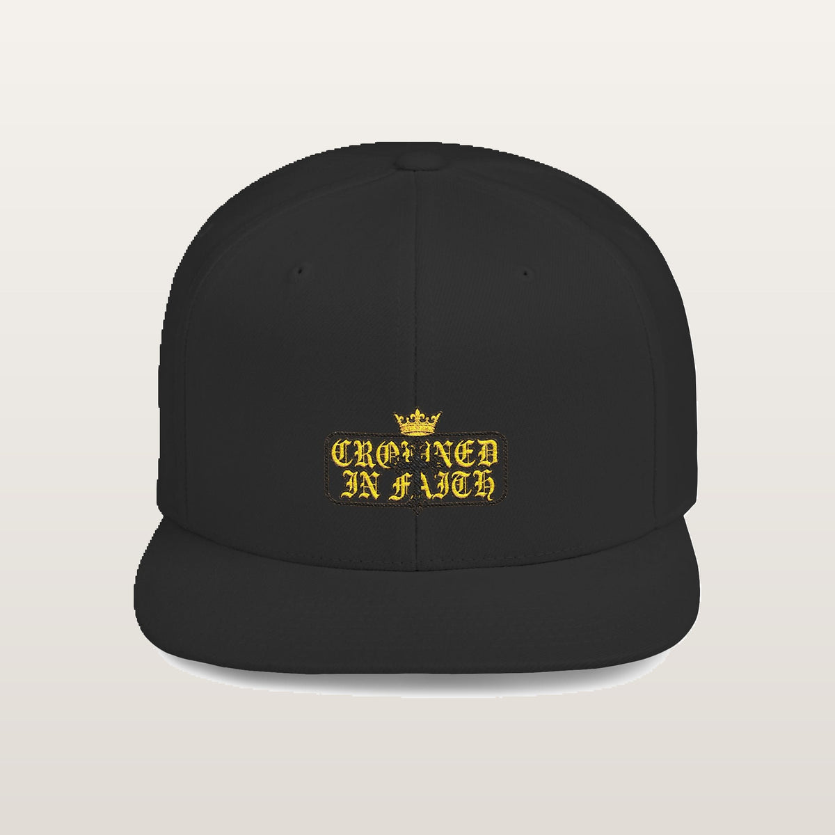 Crowned in Faith Snapback — Noir