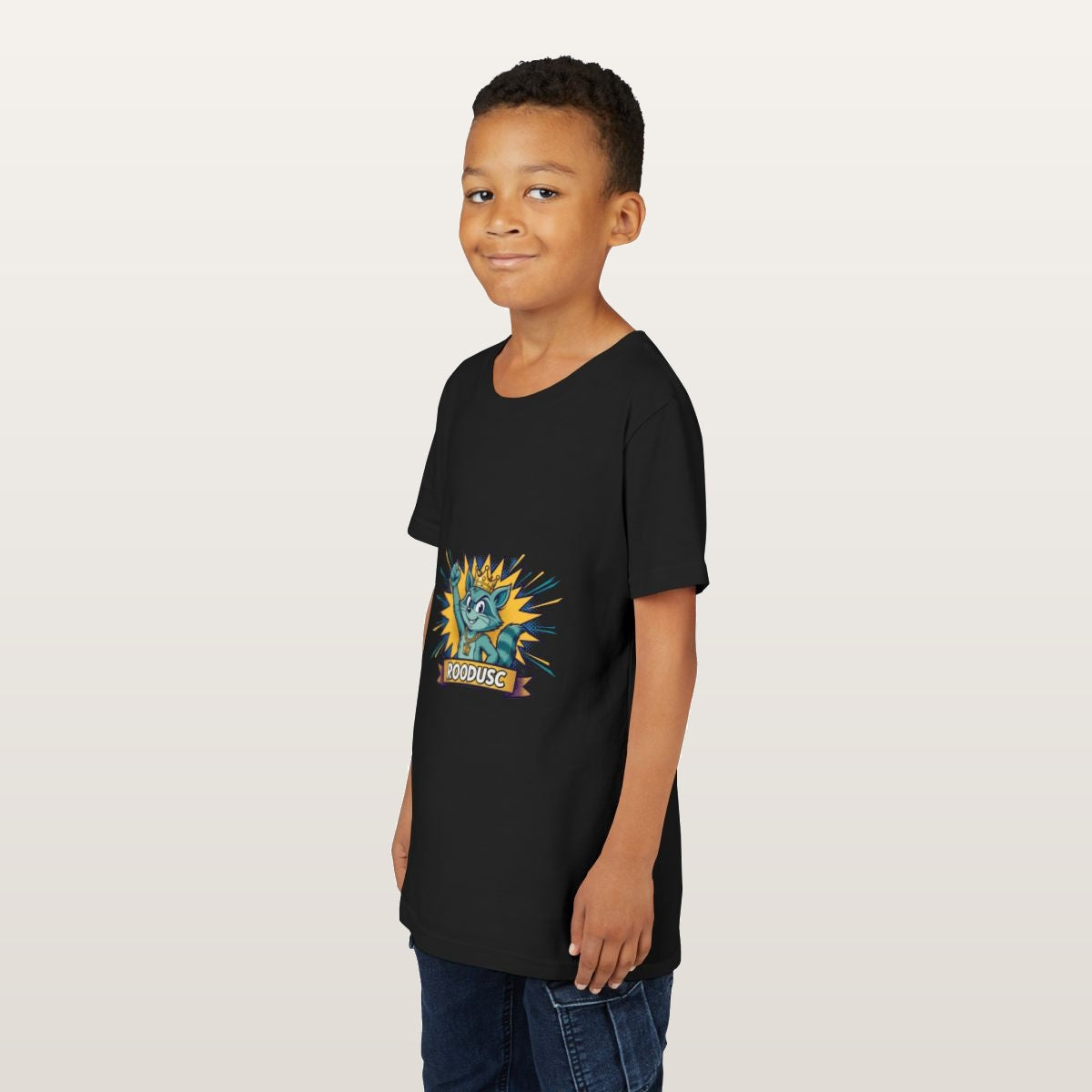 Comic Raccoon Tee — Kids