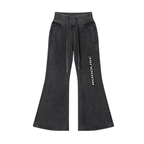 Vintage washed flared fleece pants